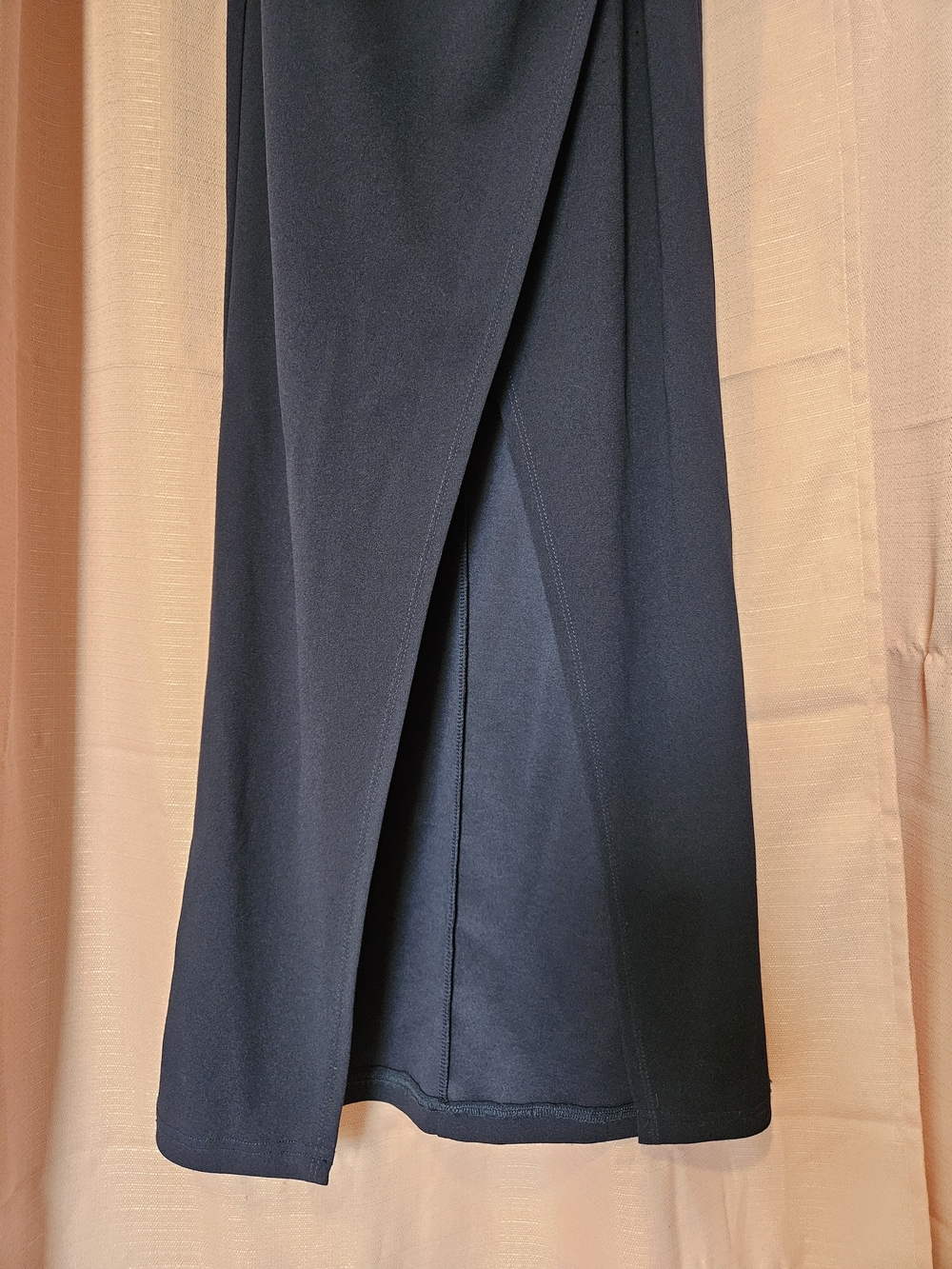 Lulu's Sweetest Admirer Navy Blue Ruched Surplice Maxi Slip Dress - Picture 5 of 13